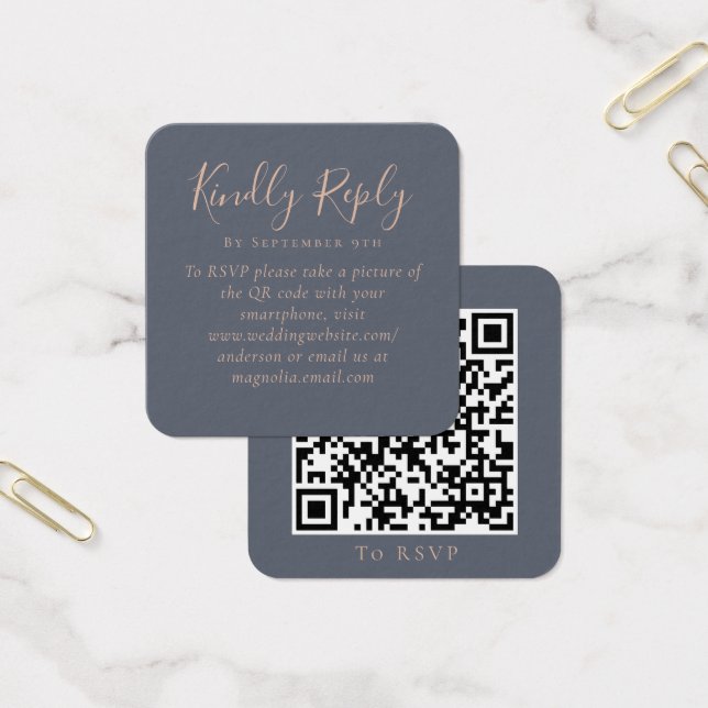RSVP de Código QR do Site de Casamento (Escritótio)