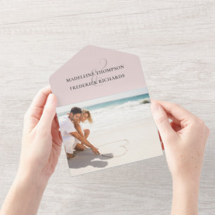 RSVP de Código QR Minimalista de Foto de Rosa mode