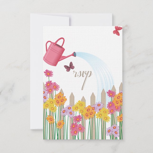 RSVP de Coleção de Festas de Jardim (Frente)