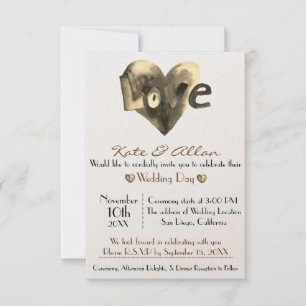 RSVP de Convite de Casamento Cardíaco Adorável e P