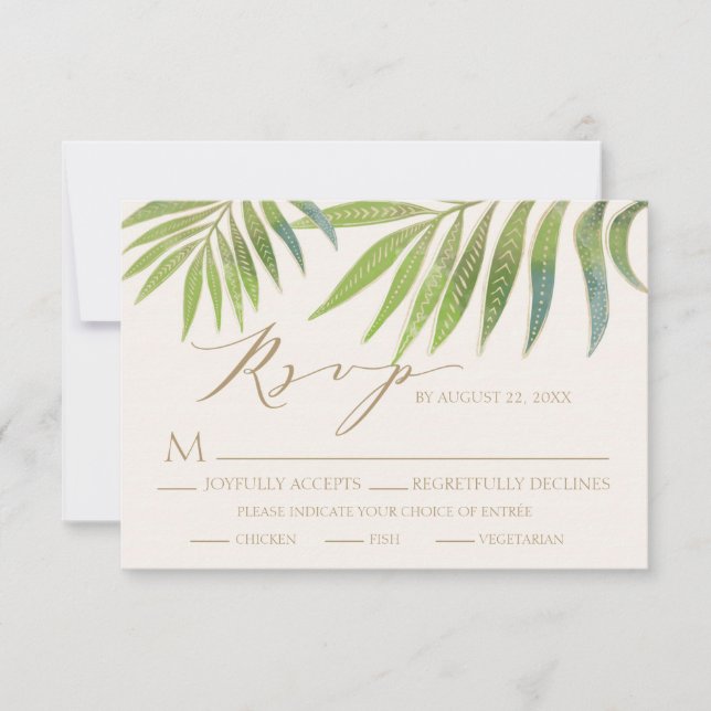 RSVP de Convite de Casamento de Verão esplêndido (Frente)