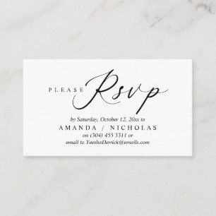 RSVP de Convite de Casamento, Design de Script de