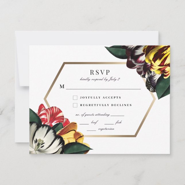RSVP de Convite de Casamento *Palazzo Grassi* (Frente)
