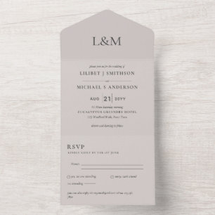 RSVP de Convite de casamento Somente Texto de Arei