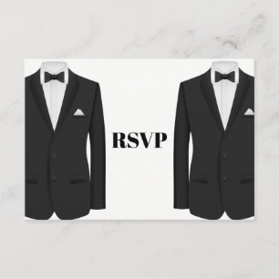 RSVP de Convite de Casamento Tuxedo