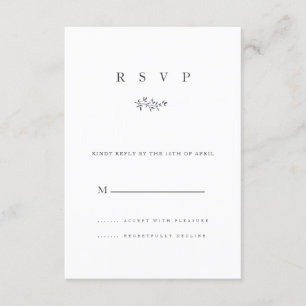 RSVP de Convite para Casamento Floral de Belas Art