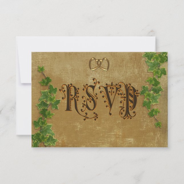 RSVP de Convite para Casamento Medieval (Frente)
