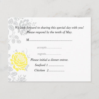 RSVP de Convites de Casamento de Cartão de Respost