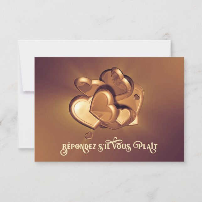 RSVP de Corações Radiantes (Versão 5) (Frente)