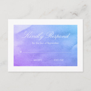 RSVP de Cores d'água Roxo e Teal