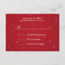 RSVP de Corrente Esponcial Vermelho de Casamento E