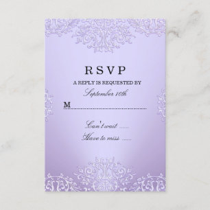 RSVP de Damasco de Vintagem Roxo