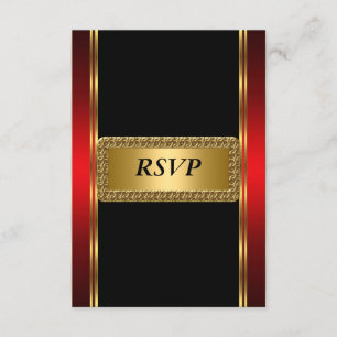 RSVP de Deco de Arte Negra Dourada