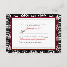 RSVP de Destaque Vermelho para Damas Pretas e Bran