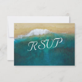 RSVP de Destino de Casamento de Praia de Vintage T