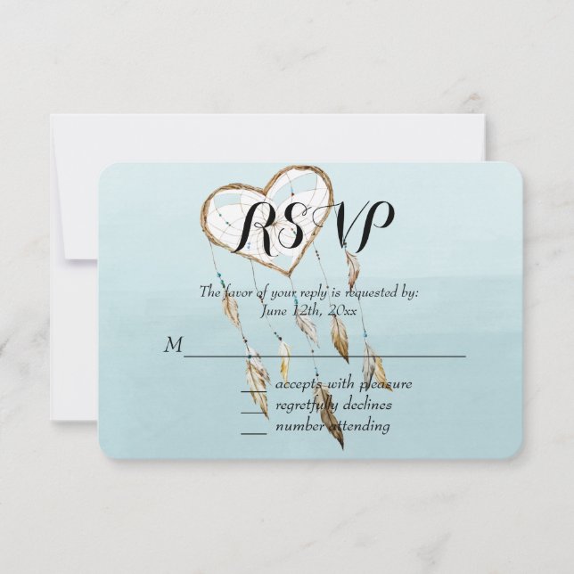 RSVP de Detecção de Sonhos do Coração (Frente)