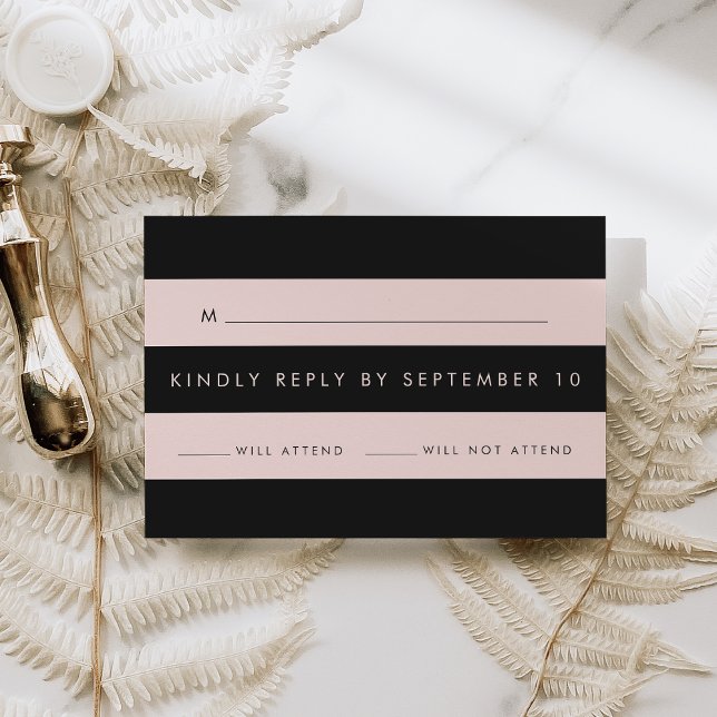 RSVP de distribuição de faixa preta e cor-de-rosa (Criador carregado)