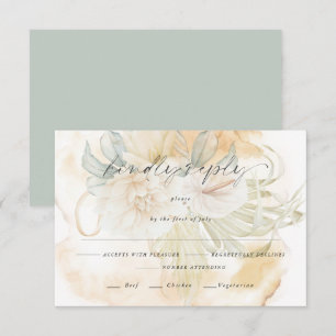 RSVP de Escolha da Refeição Floral Amarela de Go