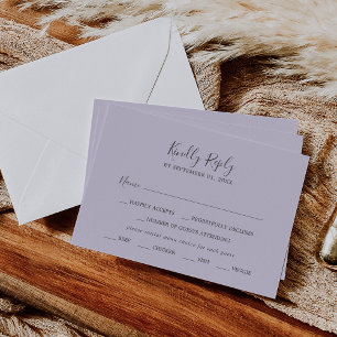 RSVP de Escolha de Menu Roxo da Coordenada de Lava