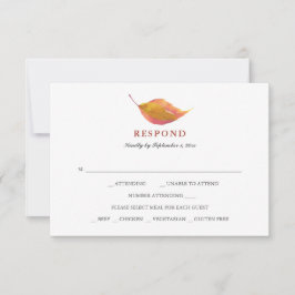 RSVP de Escolha de Refeição Laranja Simples