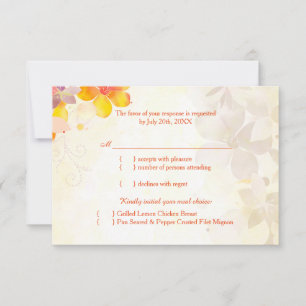 RSVP de Escolha de Refeições de Casamento de Jardi