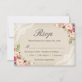 RSVP de Escolha de Refeições de Raça Floral do Paí