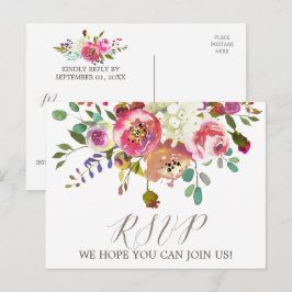 RSVP de Escolha do Menu de Buquê Floral Simples