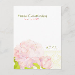 RSVP de Escolha do Menu de Casamento de Peony Roma