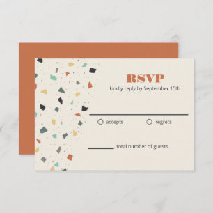 RSVP de Estilo Moderno do Azulejo Confetti