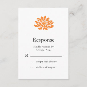 RSVP de Flor de Lotus (laranja)