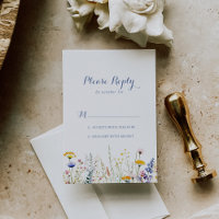 RSVP de Flores Selvagem Multicolores Modernos