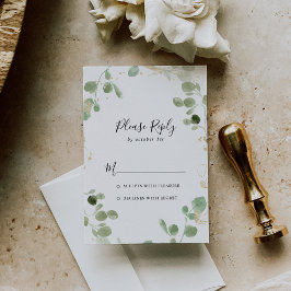 RSVP de Folhagem de Eucalyptus Dourado