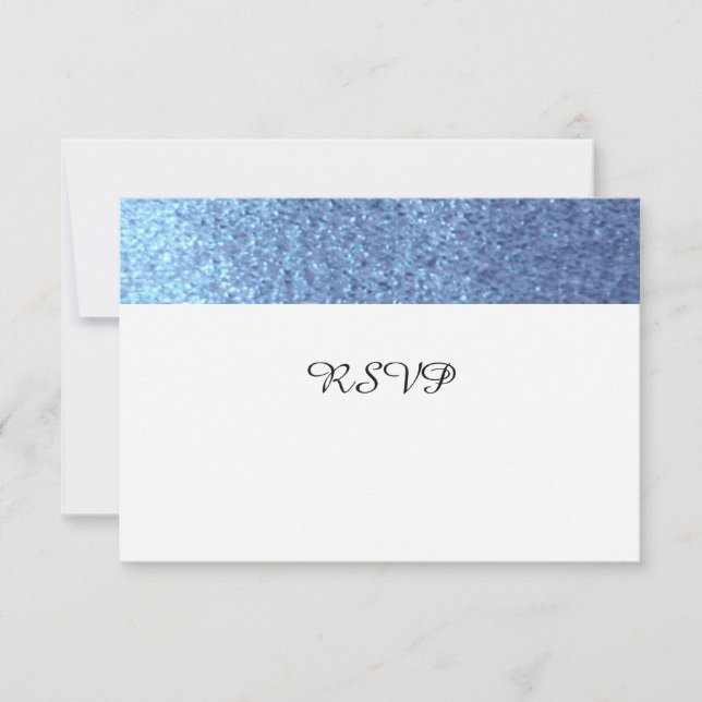 RSVP de Glitter Azul (Frente)