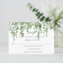 RSVP de Glitter Dourado Eucalyptus