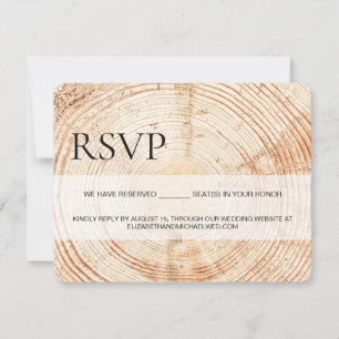 RSVP de Grain de Madeira Russo Personalizado