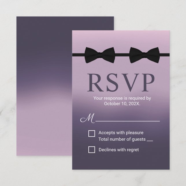 RSVP de Gravatas Duplas de Arco gay (Frente/Verso)