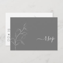 RSVP de Menu Sem Script de Branco e Cinza Moderno