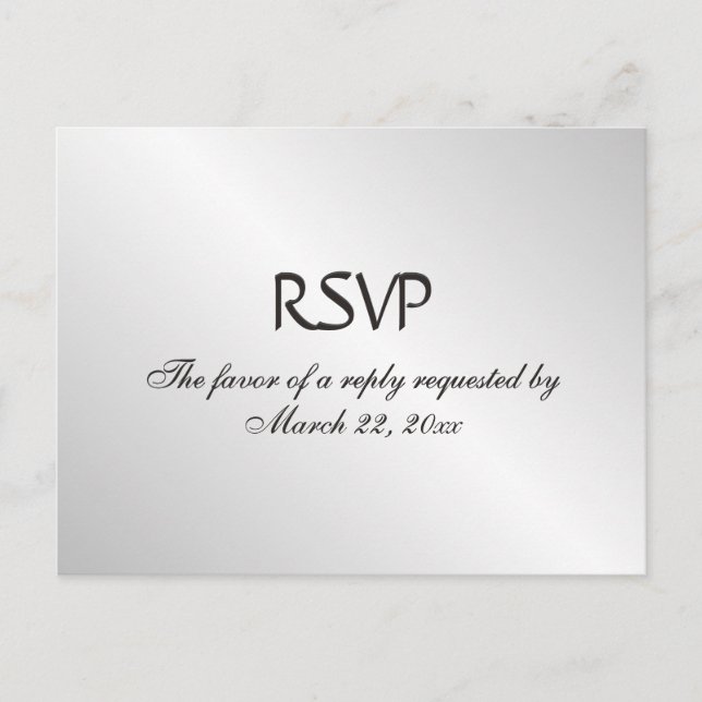 RSVP de Menu Silver (Frente)