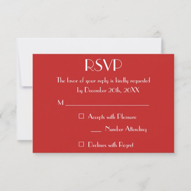 RSVP de Natal Personalizado para Casamento Moderno (Frente)