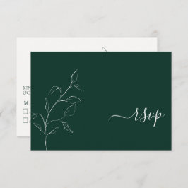 RSVP de Nenhum Menu do Script Verde Moderno Emeral