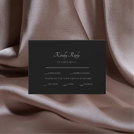 RSVP de opções de Janto preto formal