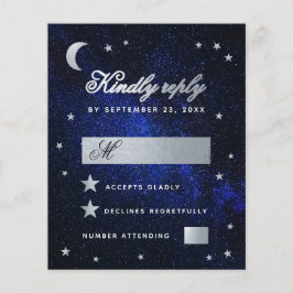 RSVP de Orçamento de Estrelas de Faux Silver do Ca