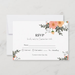RSVP de Partido do Aniversário de criança Floral R
