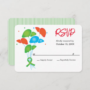 RSVP de Partido Personalizável de Balões de Aniver