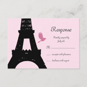 RSVP de Pássaros de Amor (rosa)