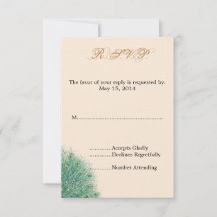 RSVP de Penas de Peacock bonito