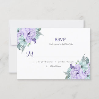 RSVP de Peões de Aquarela de lavanda e Mint