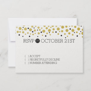 RSVP de Pontos de Confetti Dourados