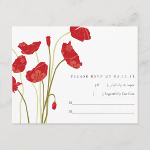 RSVP de Poppies Laranja Vermelho