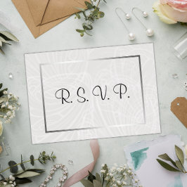 RSVP de Prata Contemporânea e Casamento tema damas